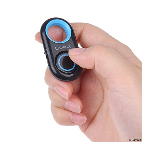 Control Remoto del Obturador de Cámara con Tecnología Inalámbrica Bluetooth® CamKix – Cordón con Montaje de Anillo Desmontable – Mosquetón – Capturar imágenes/Video hasta 10m en iPhone/Android