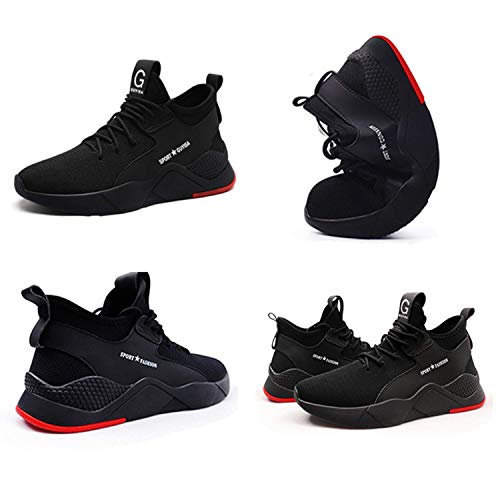 COOU Zapatos de Seguridad Comodo Hombre Mujer con Puntera de Acero S3 Calzado de Trabajo Botas de Trabajo de Seguridad