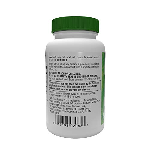 CoQ10 100 mg Hidrosoluble 300% de mayor absorción (como Q-Gel Mega) 60 cápsulas blandas de Health Thru Nutrition