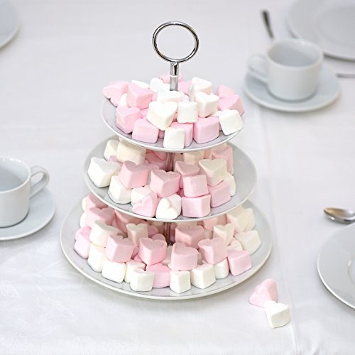 Corazones de malvavisco 1 kg - caramelos suaves para el Día de San Valentín o el Día de la Madre - Marshmallow en los colores rosa y blanco - sin grasa y sin gluten