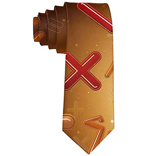 Corbata Clásica De Poliéster Con Corbata Para Hombre Clásica Para Boda/Fiesta/Oficina/Regalo,Ecuación De Fórmula De Número Matemático