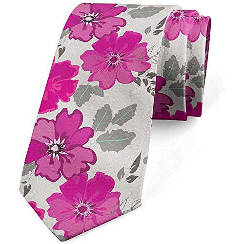 Corbata para hombre, composición botánica para jardín, 8 cm, gris rosa y gris pálido