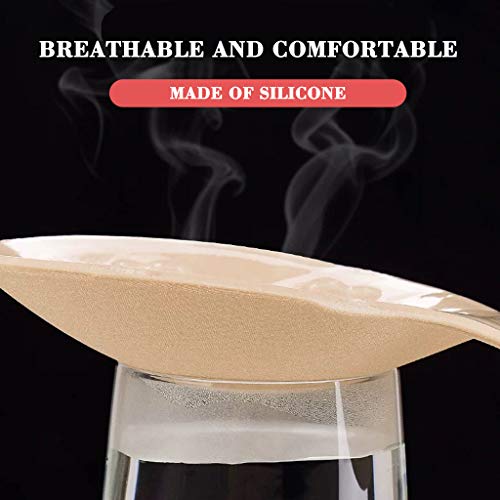 Coriver Pastillas de silicona Levantamiento de senos, sujetador sin tirantes push up, adhesivo invisible, reutilizable, sujetador de elevación, tapadera para pezones (2 pares) (Medium(A/B Cup))