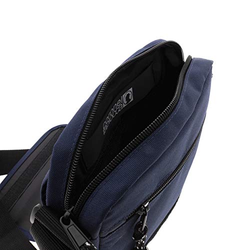 Coronel Tapiocca Urban Bolso para Hombre Bolso Bandolera Casual con Solapa Bolsillos y Cremallera Denim 19x24x5 cm Azul Marino