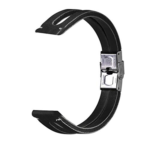 Correa Compatible con Xiaomi Huami Amazfit GTS ，riou Correa de Reloj de Pulsera de Cuero Retro de Repuesto para Reloj Inteligente Compatible con Huami Amazfit GTS