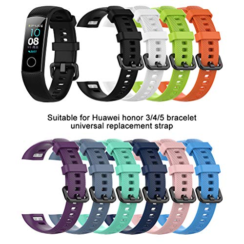 Correa de muñeca de Silicona para Huawei Honor Band 3/4/5 Pulsera Inteligente estándar Reemplazo Deportivo Pulsera Correa de muñeca Cinturón