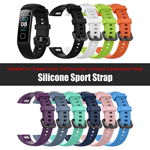 Correa de muñeca de Silicona para Huawei Honor Band 3/4/5 Pulsera Inteligente estándar Reemplazo Deportivo Pulsera Correa de muñeca Cinturón