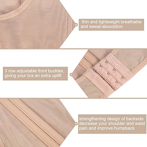 Corrector de Postura de Espalda, ajustable ropa interior Lady pecho apoyo de mama espalda hombro, hembra x tipo patrón Body Sculpting Correa Chaleco para esculpir la correa (XL)