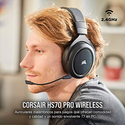 Corsair HS70 PRO Wireless Auriculares para juegos HS70 PRO WIRELESS, Color Crema (EU)