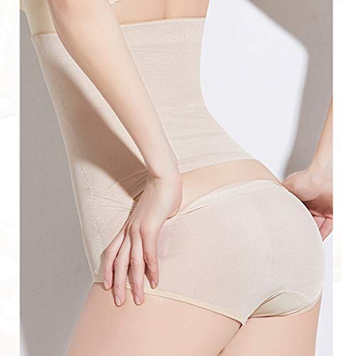 Corsé La Cadera Cintura de Las Mujeres Postnatal Quema de Grasas Bajar de Peso Corporal de Cintura Alta siamés del Abdomen Que Adelgaza Post-Off XMJ (Color : Skin Tone, Size : L)