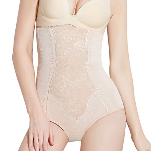 Corsé La Cadera Cintura de Las Mujeres Postnatal Quema de Grasas Bajar de Peso Corporal de Cintura Alta siamés del Abdomen Que Adelgaza Post-Off XMJ (Color : Skin Tone, Size : L)