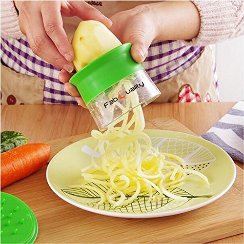 Cortador en espiral, manual, para hacer espaguetis de verduras y patatas, pelador de espárragos, cortador de pepinos, rallador de zanahorias, rallador de verduras