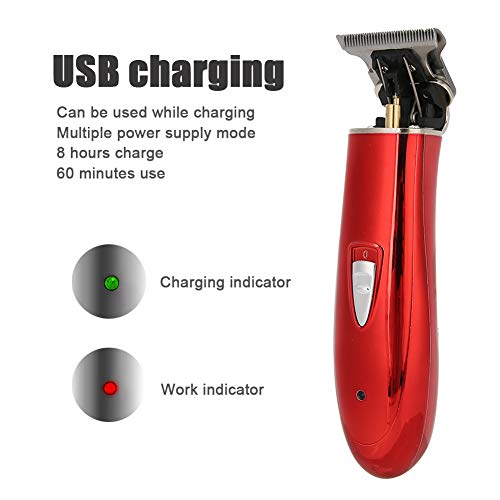 Cortadora De Cabello Eléctrica De Salón De Carga Usb, Recortadora De Cabello Profesional, Máquina De Corte De Cabello Recargable Con 3 Piezas (1/2/3 Mm), Para Peinado De Cabeza De Aceite(02)