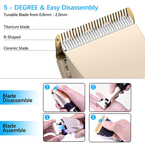 Cortapelos Hombres, Oudekay Cortapelos Profesional Hombres Máquina Cortar Pelo Kit, Barbero Profesional Electrico Cortador, Ortadora de Pelo Recargable, Cortadora de Pelo Inalámbrica de Pantalla LED