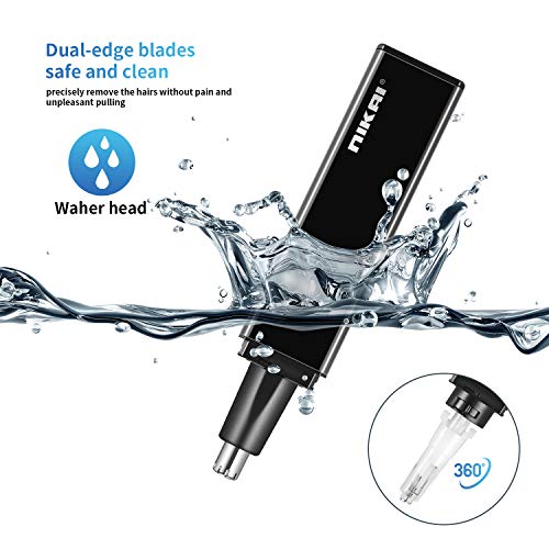 Cortapelos Nariz y Orejas, Recortador de pelo y cejas 4 en 1 afeitadora para hombres y mujeres, Lavable y sin tirones garantizado