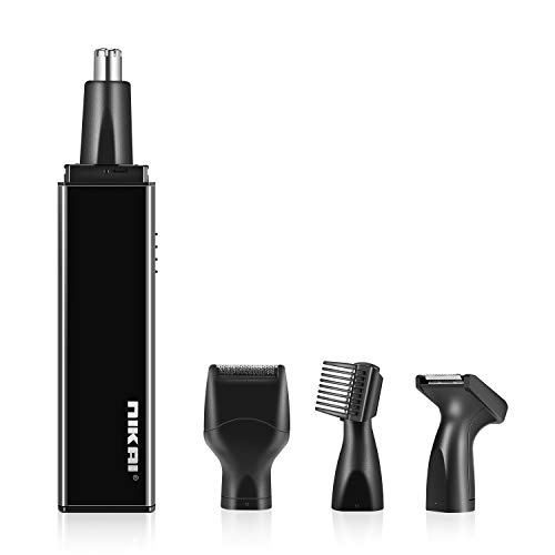 Cortapelos Nariz y Orejas, Recortador de pelo y cejas 4 en 1 afeitadora para hombres y mujeres, Lavable y sin tirones garantizado