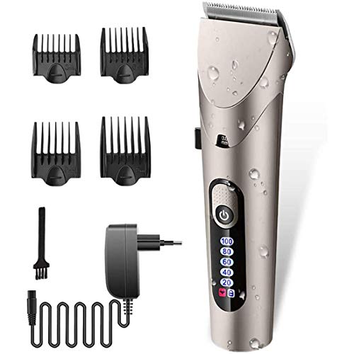 Cortapelos para hombres Cortapelos inalámbrico profesional con pantalla LED recargable Cortabarba múltiple para hombres, niños, niños