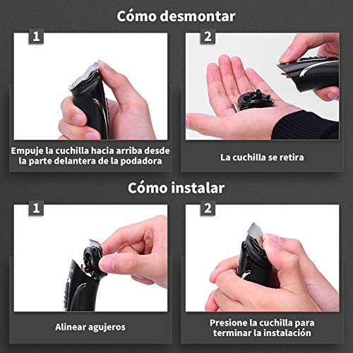 Cortapelos Profesional Hombre 5 en 1 con Peines Multifuncionales con base de carga PH-2701 ELEHOT