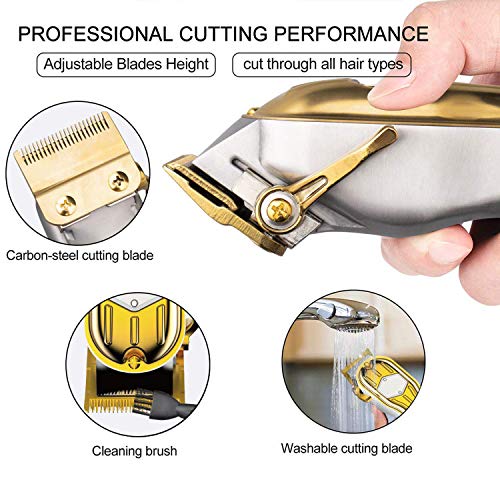 Cortapelos Profesional Hombre Maquina Cortar Pelo Eléctrica, Afeitadora Corporal Masculina para Hombres con Batería Recargable y 4 Peines