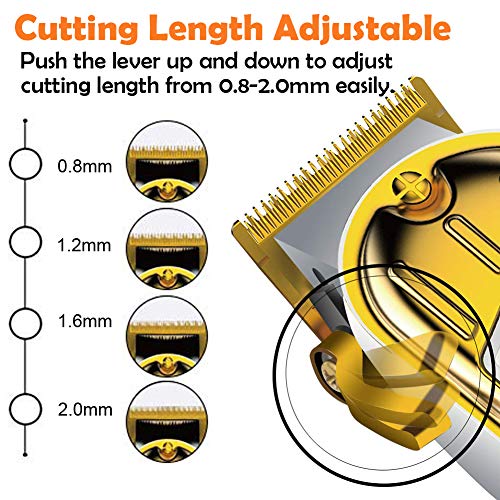 Cortapelos Profesional Hombre Maquina Cortar Pelo Eléctrica, Afeitadora Corporal Masculina para Hombres con Batería Recargable y 4 Peines