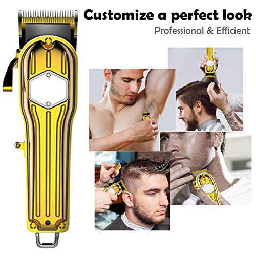Cortapelos Profesional Hombre Maquina Cortar Pelo Eléctrica, Afeitadora Corporal Masculina para Hombres con Batería Recargable y 4 Peines