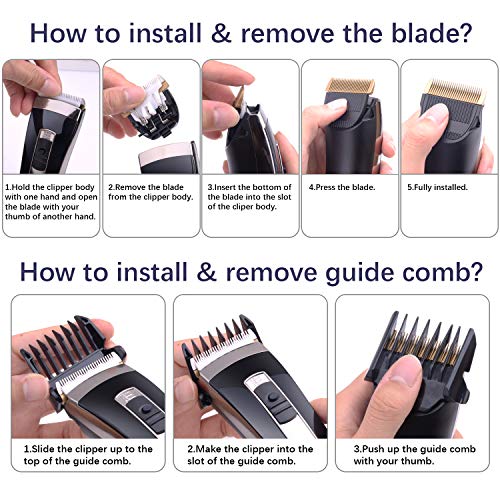 Cortapelos Profesional Hombres, Oudekay Máquina de Cortar Pelo Cortador de Pelo Recargable, Barbero Electrico, Recortador de Barba Inalámbrico con Ajuste Turbo de 3 Velocidades Cortapelos Hombres