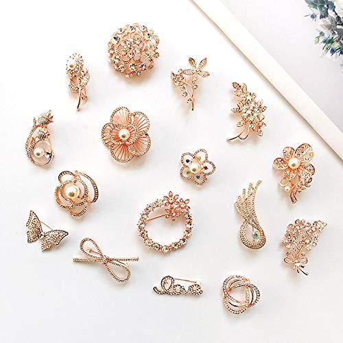 Cosanter El Ramillete De Perlas El Broche De Camelia El Ramillete De Aleación Unisex Se Pueden Combinar Con Trajes Vestidos Abrigos Anti-iluminación Se Pueden Usar Como Regalos