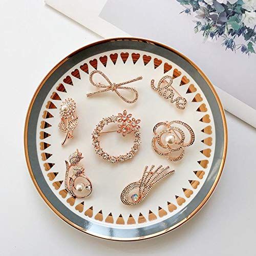 Cosanter El Ramillete De Perlas El Broche De Camelia El Ramillete De Aleación Unisex Se Pueden Combinar Con Trajes Vestidos Abrigos Anti-iluminación Se Pueden Usar Como Regalos