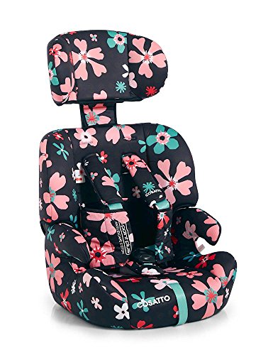 Cosatto Zoomi Car Seat | Group 1 2 3, 9-36 kg, 9 Months-12 years, Side Impact Protection, Forward Facing (Paper Petals)