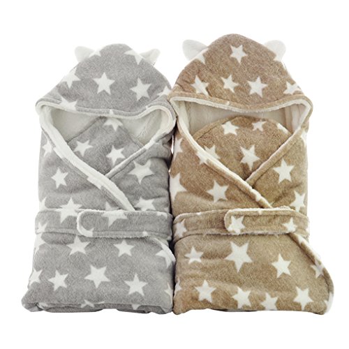 Cosy bebé bebé con capucha Swaddle manta cochecito toalla abrigo lindo estrella felpa franela baño baño abrigo invierno cálido recién nacido bebé manta de recepción para bebé niña niños 0-12M