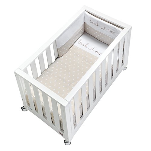 Cotinfant - Cuna Colecho Look At Me New Topo con Colchón y Textil (120 x 60 cm.) blanco/arena