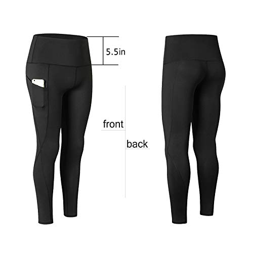 COTOP Leggings de yoga Pantalones deportivos, Pantalones deportivos de cintura alta para correr Elásticos y transpirables con bolsillos laterales para mujeres (M)