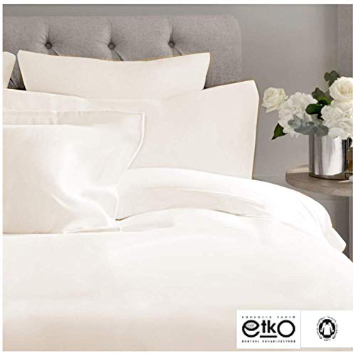 COTTON ARTean Juego de sabanas ALGODÓN ORGANICO Beige Cama de 150 x 190/200. 100% ALGODÓN ORGÁNICO.