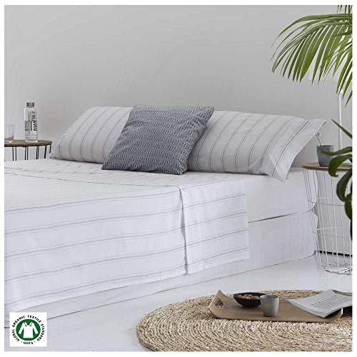 COTTON ARTean Juego de sabanas ALGODÓN ORGANICO ZUMAYA Cama de 135 x 190/200. 100% ALGODÓN ORGÁNICO.