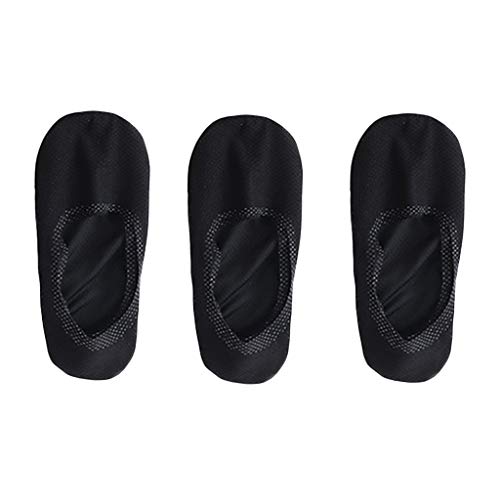 COZOCO Transpirable Calcetines De Seda De Hielo Para Hombre Moda Algodón Seda De Hielo Suave Antideslizante Deportes Finos (una talla, negro)