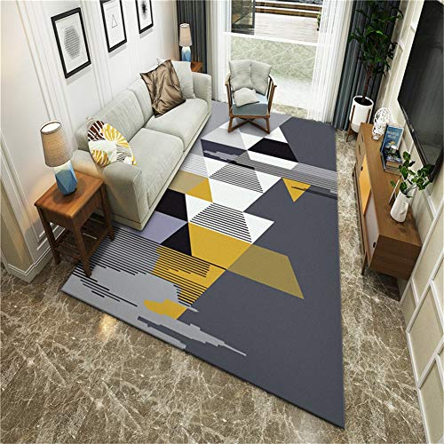 CPXD Simplicidad Moderna Sala de Estar Alfombra Antideslizante Suave Terciopelo de Cristal Manta para Gatear Bebe para Sofá Dormitorio Decoración de la habitaciónS-120x160(47x63inch)