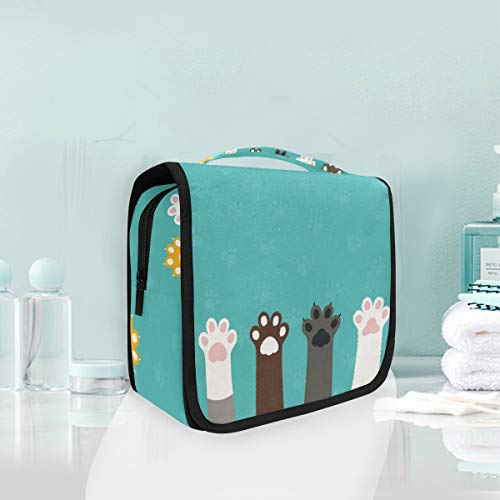 CPYang - Neceser para Colgar con diseño de Gato y Pata de Perro