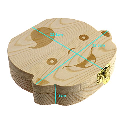 Create Idea Caja organizadora de Dientes de Madera para Guardar los Dientes de Leche de los niños pequeños