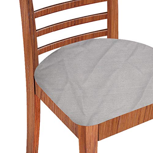 Create Idea - Pack de 4 fundas protectoras elásticas para cojín de silla, recambio suave