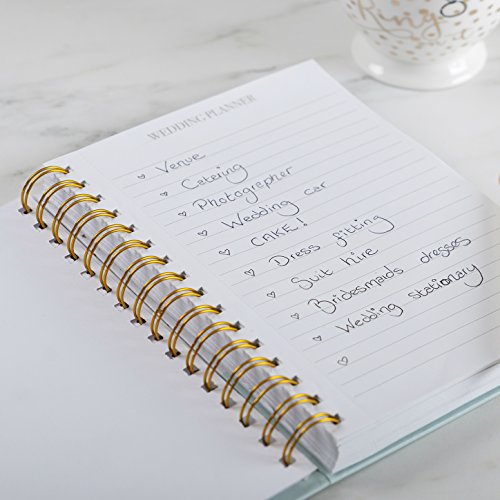 Creative Tops Agenda de Novia para Boda, Blanco/Turquesa, Notebook