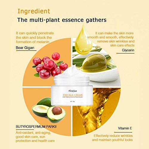 Crema Blanqueadora Facial para Quitar Pecas, Manchas Oscuras y Brillo Tónico Piel Crema Facial Hidratante Facial Natural