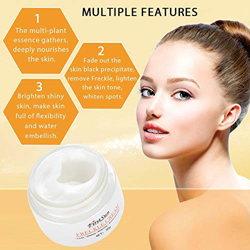 Crema Blanqueadora Facial para Quitar Pecas, Manchas Oscuras y Brillo Tónico Piel Crema Facial Hidratante Facial Natural