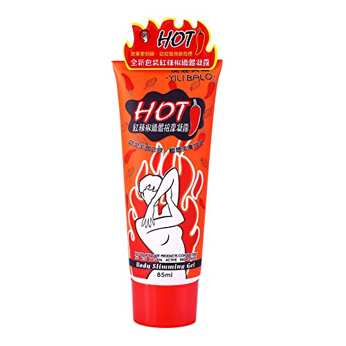 Crema corporal adelgazante, 85ml Crema de masaje adelgazante para celulitis con chile picante, Tratamiento térmico en caliente para el cuerpo Crema anticelulítica, Gel reafirmante reafirmante suave y