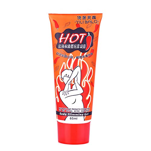 Crema corporal adelgazante, 85ml Crema de masaje adelgazante para celulitis con chile picante, Tratamiento térmico en caliente para el cuerpo Crema anticelulítica, Gel reafirmante reafirmante suave y