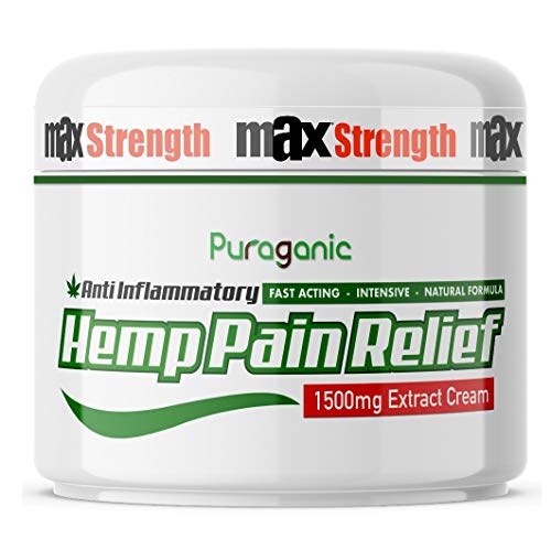 Crema de Cáñamo Anti-Dolor 1500 mg | Calidad Superior, Extracto Natural de Cáñamo, Cúrcuma, Árnica, MSM para Aliviar la Tensión Muscular y Articular. Puraganic Ungüento de Acción Rápida, 60 ml