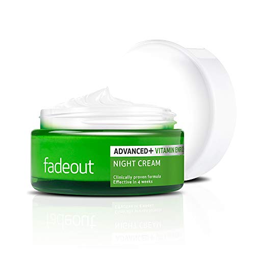 Crema de noche Fade Out Advanced+ enriquecida con vitaminas y tono de piel uniforme – Crema iluminadora con niacinamida, ácido hialurónico, ácido láctico y aceite de semillas de rosa mosqueta – 50 ml