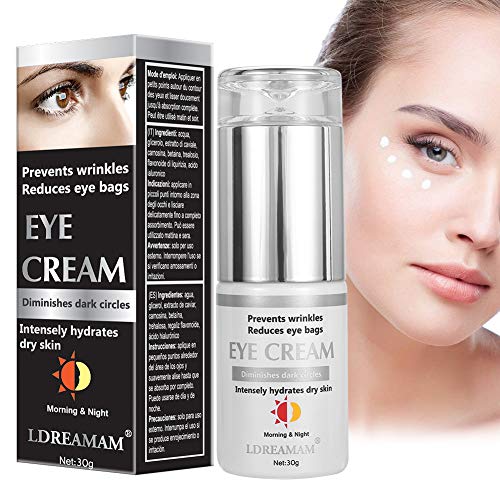 Crema de Ojos,Crema Contorno Ojos,Eye Cream,Contorno de Ojos Antiarrugas, Anti-edad Para Ojeras,Bolsas,Patas de Gallo e Hinchazón, Elimina la Hinchazón, Líneas Finas
