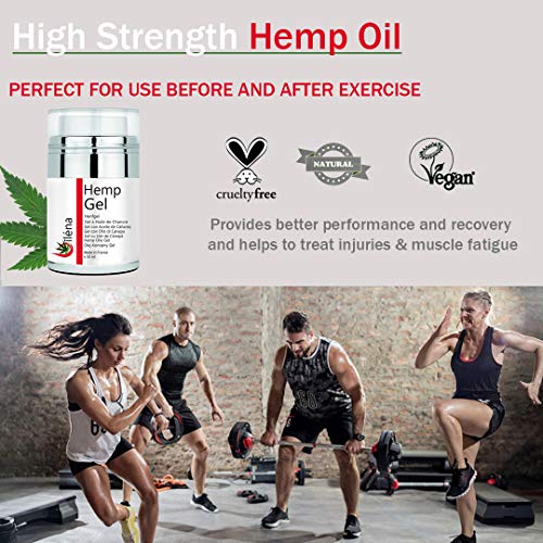 Crema Gel Calmante y Hidratante de masajes corporal, lubricante alivia dolores muscular Pomada tratamiento con aceite de cáñamo antiinflamatorio natural 50 ml