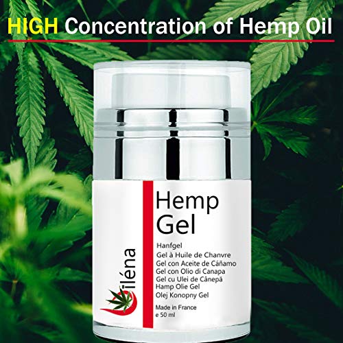 Crema Gel Calmante y Hidratante de masajes corporal, lubricante alivia dolores muscular Pomada tratamiento con aceite de cáñamo antiinflamatorio natural 50 ml