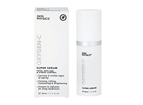 Crema hidratante antiarrugas facial. OXYGEN-C Super Serum. Anti-envejecimiento total, control de estrés. Combate las arrugas/líneas, la piel flácida, manchas oscuras, enrojecimiento. 30 ml